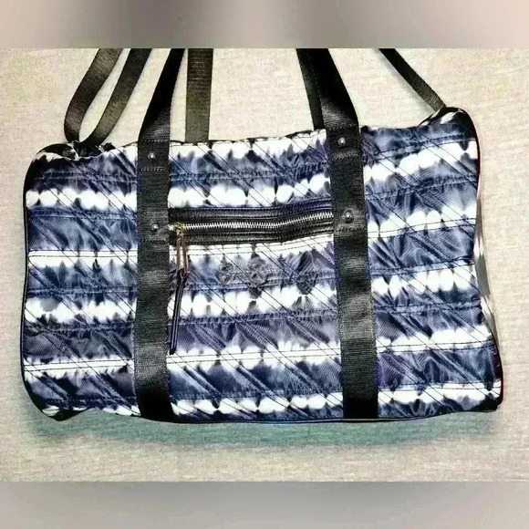 Jessica Simpson Weekender Overnight Tote Carry On Navy Tie Dyed - Picture 13 of 13